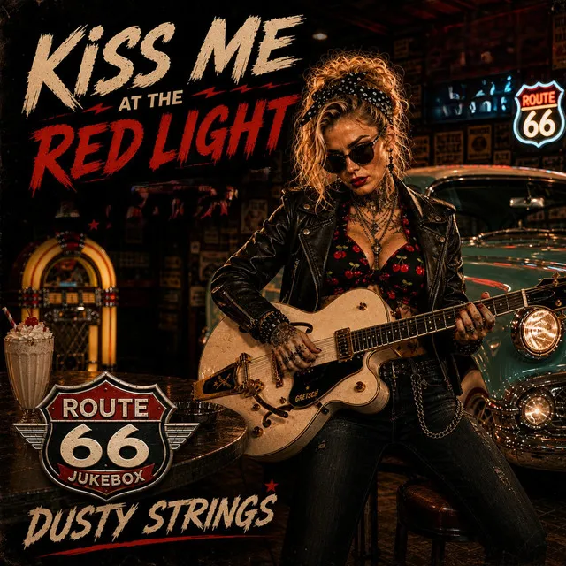 Cover art for Kiss Me at the Red Light by Route 66 Retro Jukebox, Dusty Strings