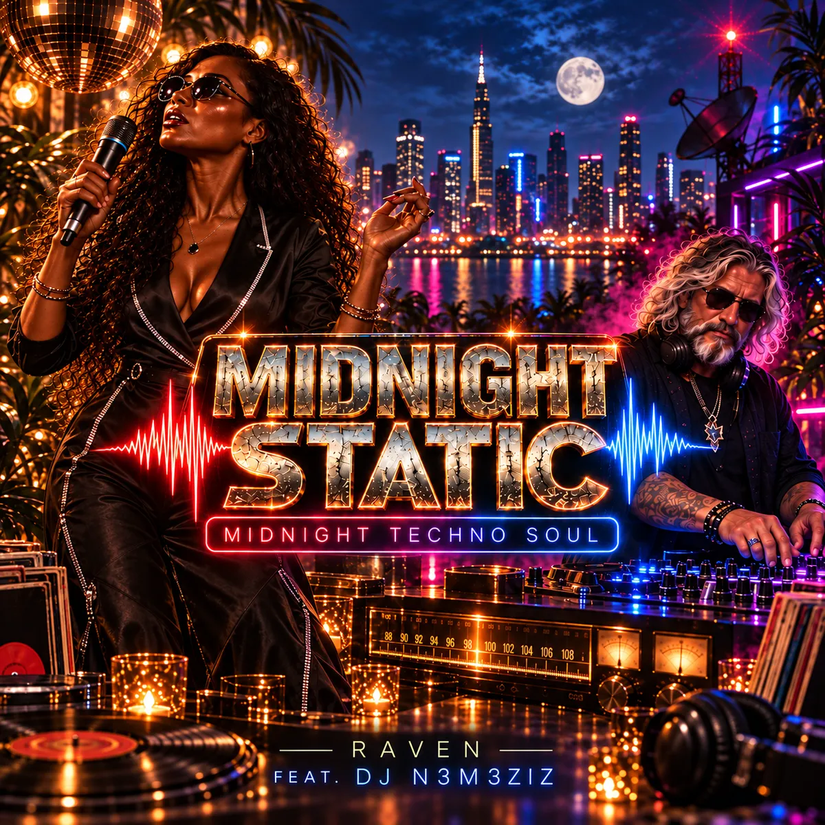 Cover art for Midnight Static by Raven,DJ N3M3ZIZ