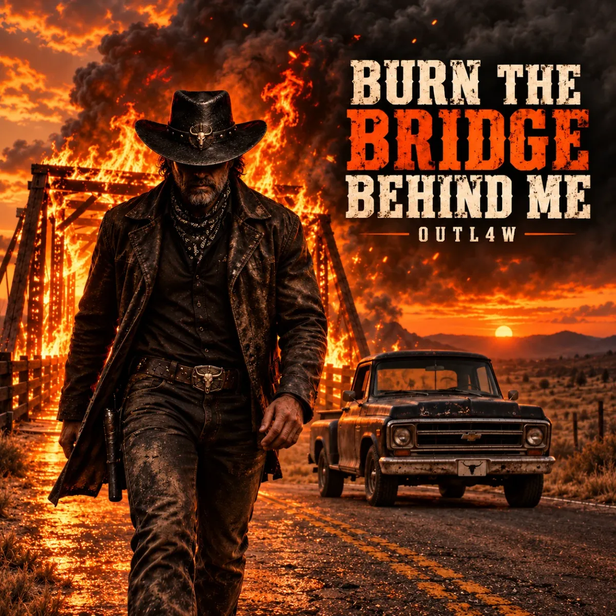 Cover art for Burn the Bridge Behind Me by OUTL4W