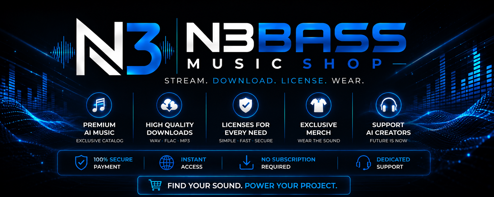 N3BASS Music — Professional Music for Creators, Brands and Productions